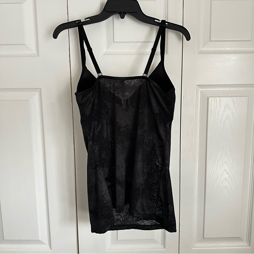 Rhonda Shear Camisole Womens XL Black Jacquard Mesh Shapewear Bra Top Whimsigoth - Picture 3 of 12